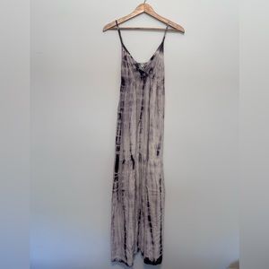 Purple & White Tie Dye Maxi Dress
